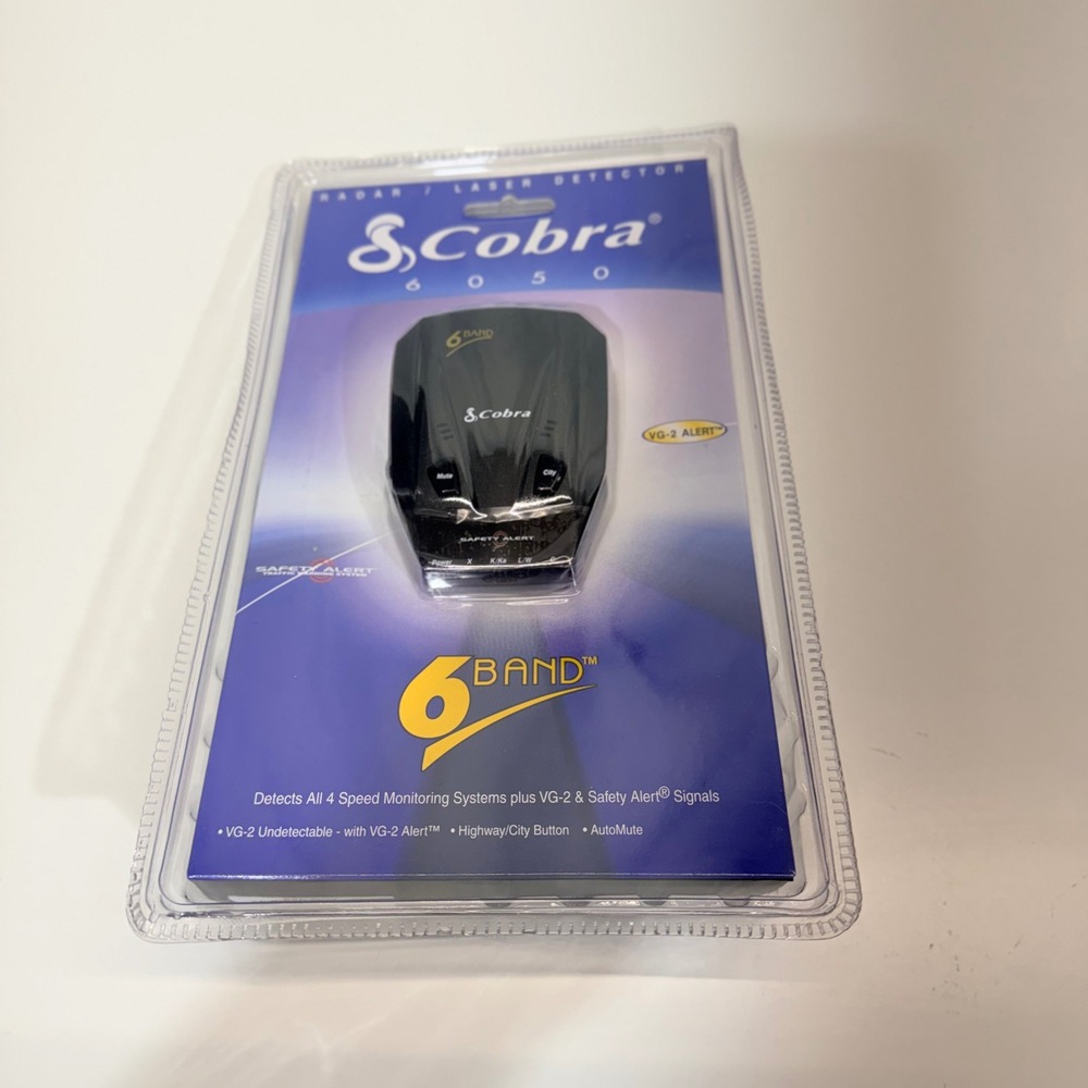 Cobra Radar Laser Detector OS Black 6-Band ESD 6050 VG-2 Undetectable